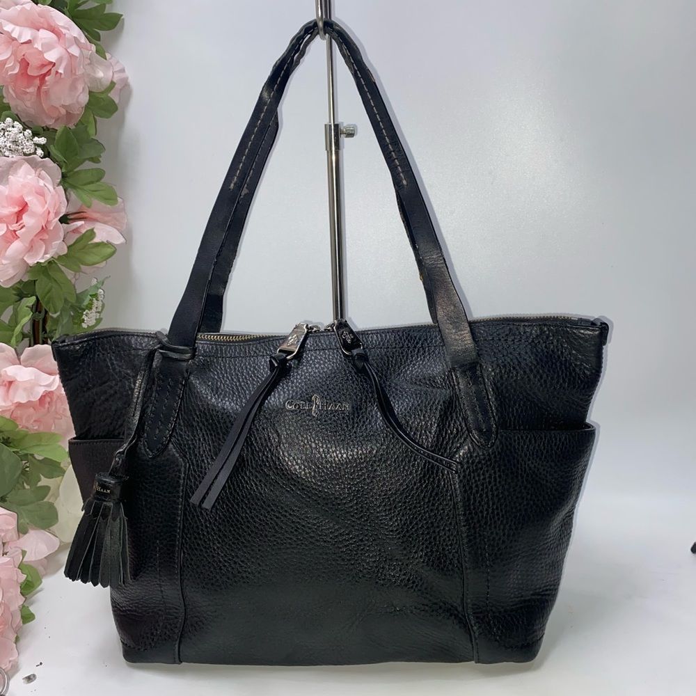 Cole Haan Leather Tote Bag Black Large